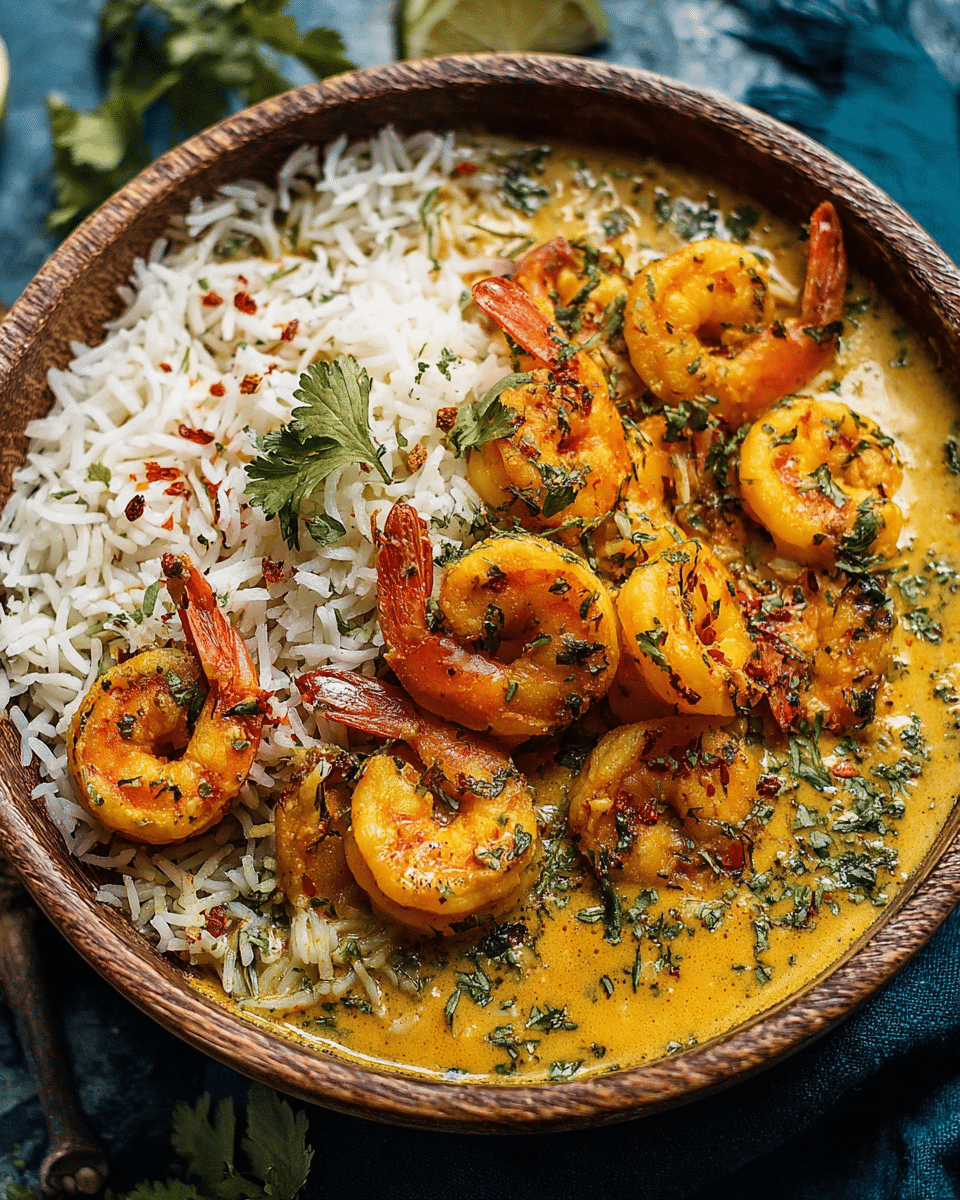 Coconut Curried Shrimp with Aromatic Rice