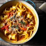 Creamy Beef Bolognese with Roasted Peppers