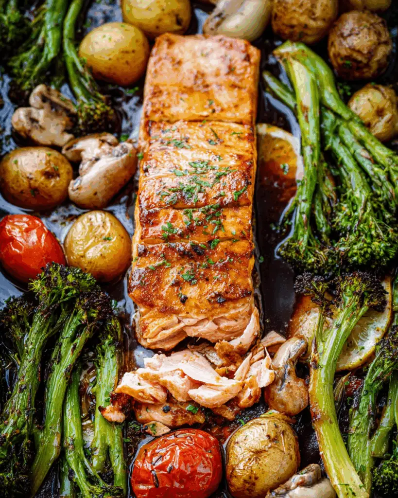 Sheet Pan Balsamic Salmon and Vegetables
