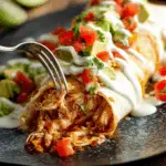 Smothered Baked Chicken Burritos