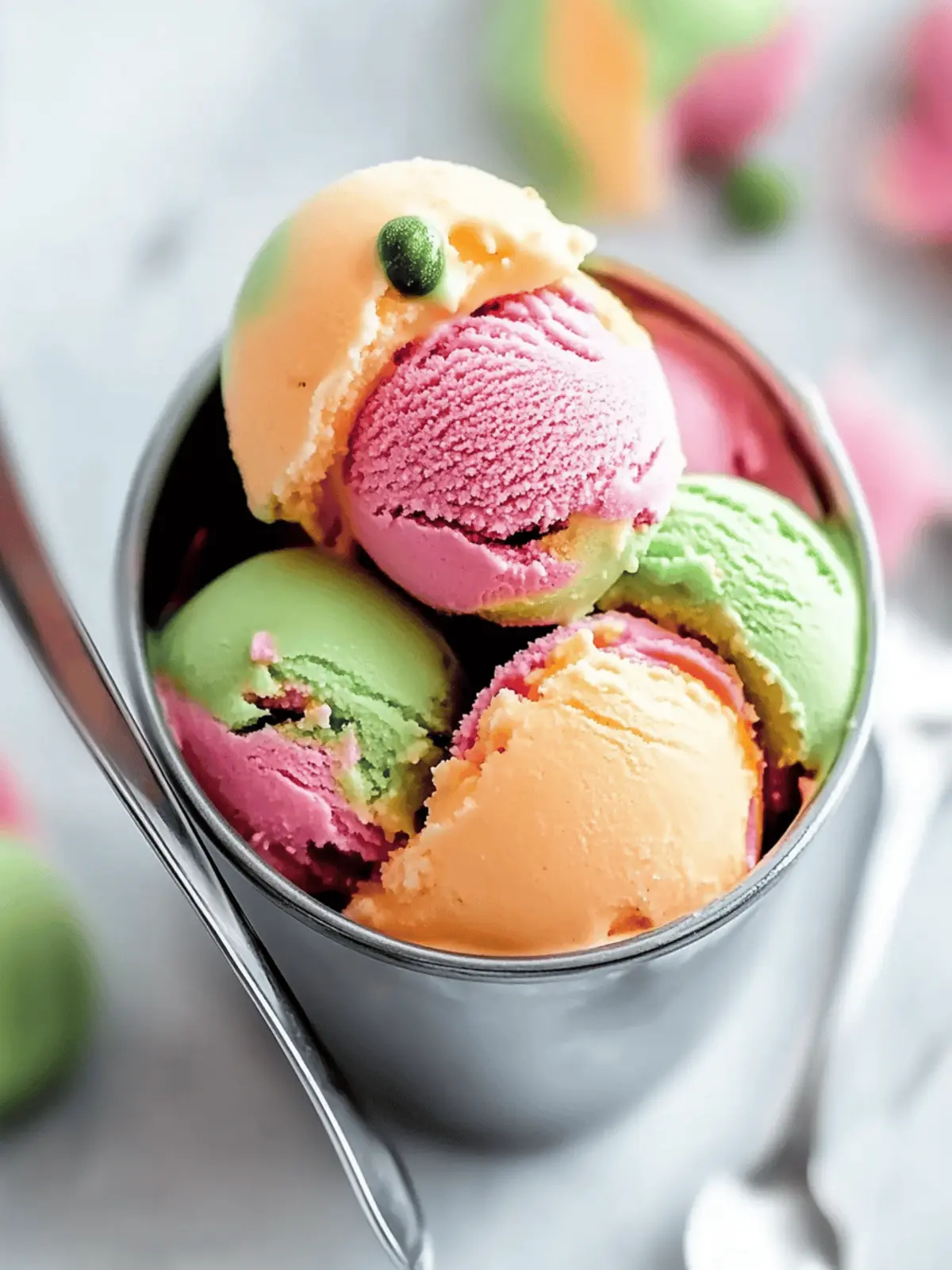 Homemade Rainbow Sherbet: A Colorful Summer Delight