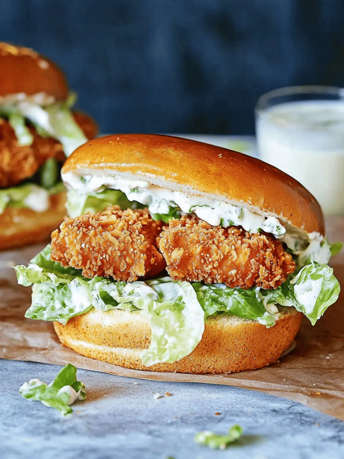 Crispy Chicken Caesar Sandwich