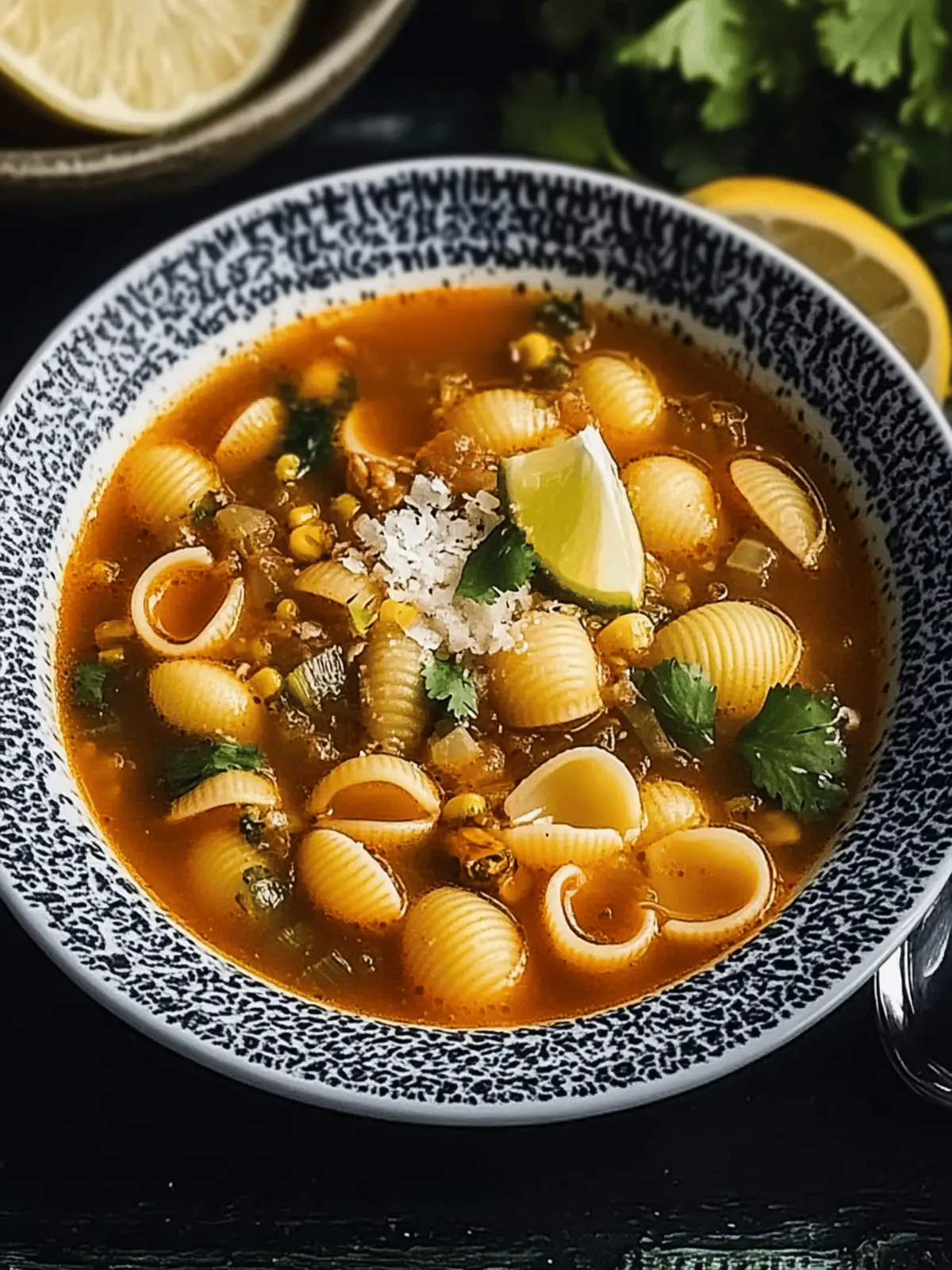 Mexican Shell Pasta Soup Sopa de Conchas