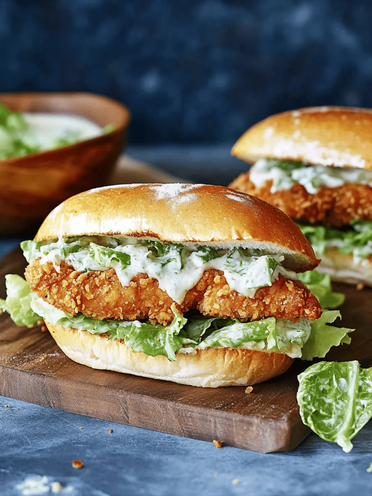 Crispy Chicken Caesar Sandwich