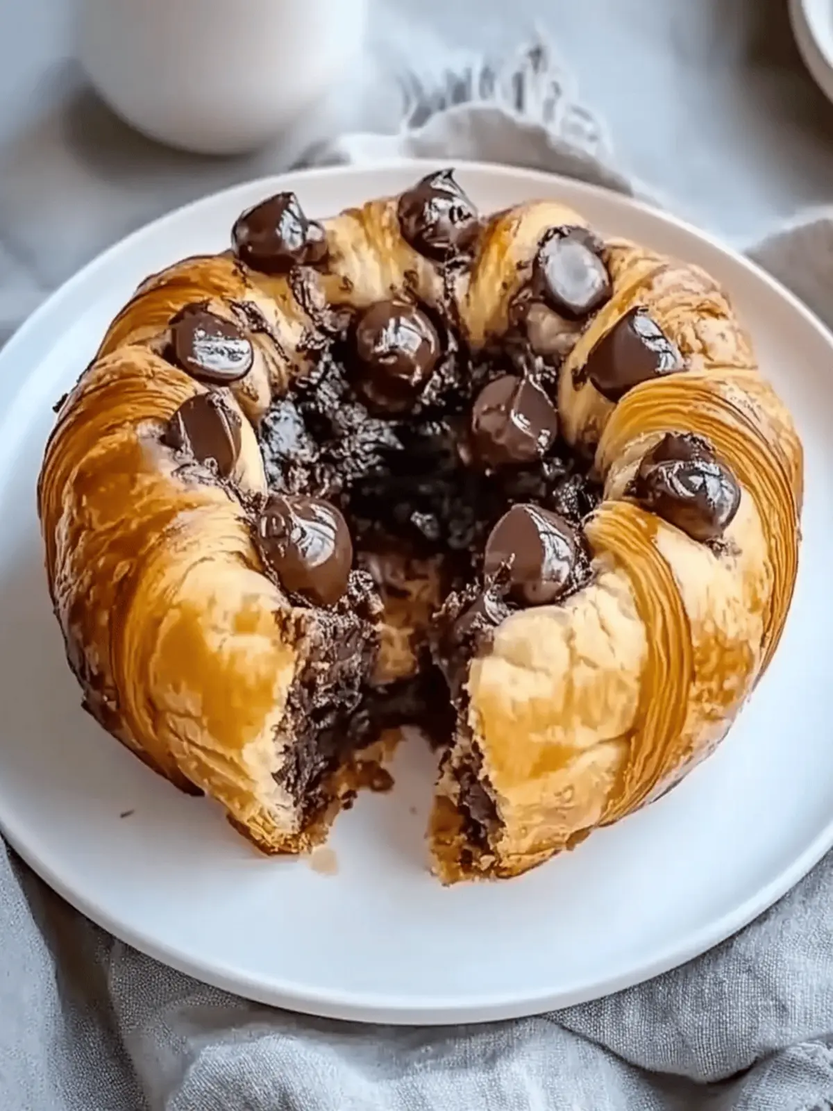 Chocolate Croissant Breakfast Bake