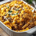 Loaded Cheddar Ranch Beef And Sweet Corn Rotini Bake