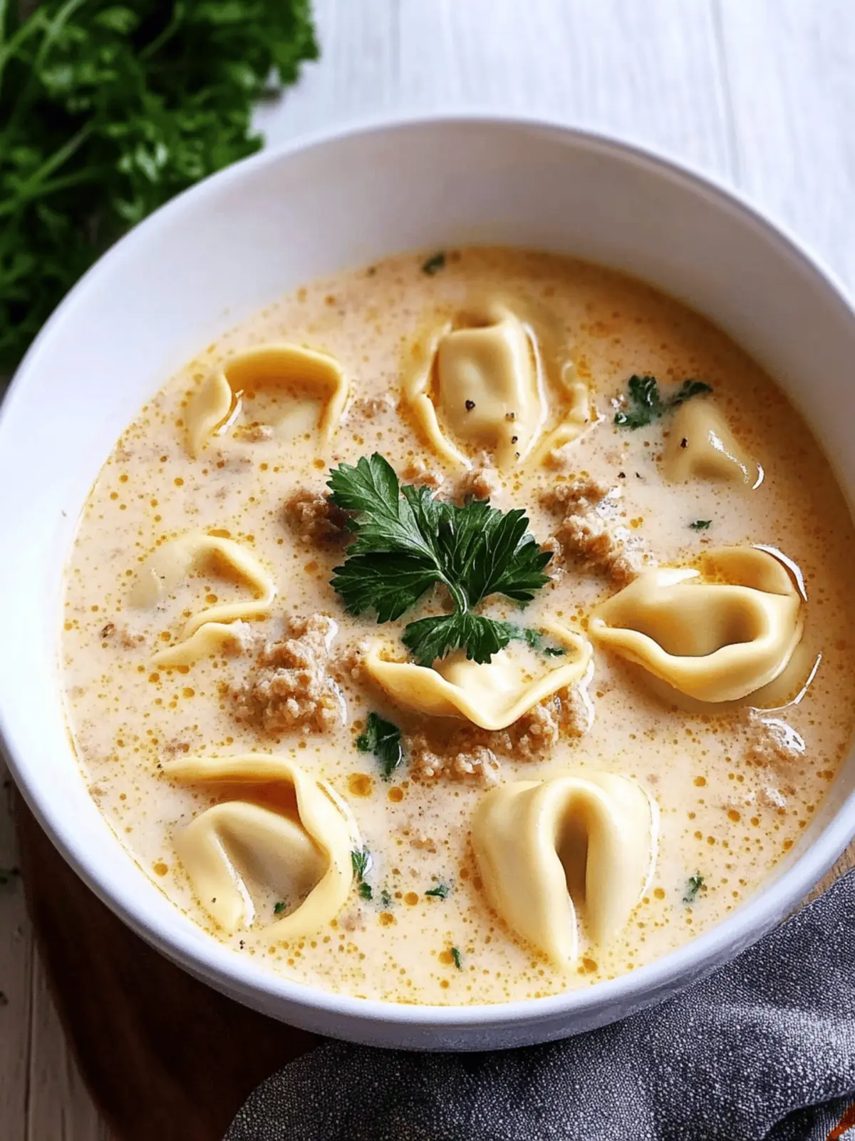 Creamy Tortellini Soup