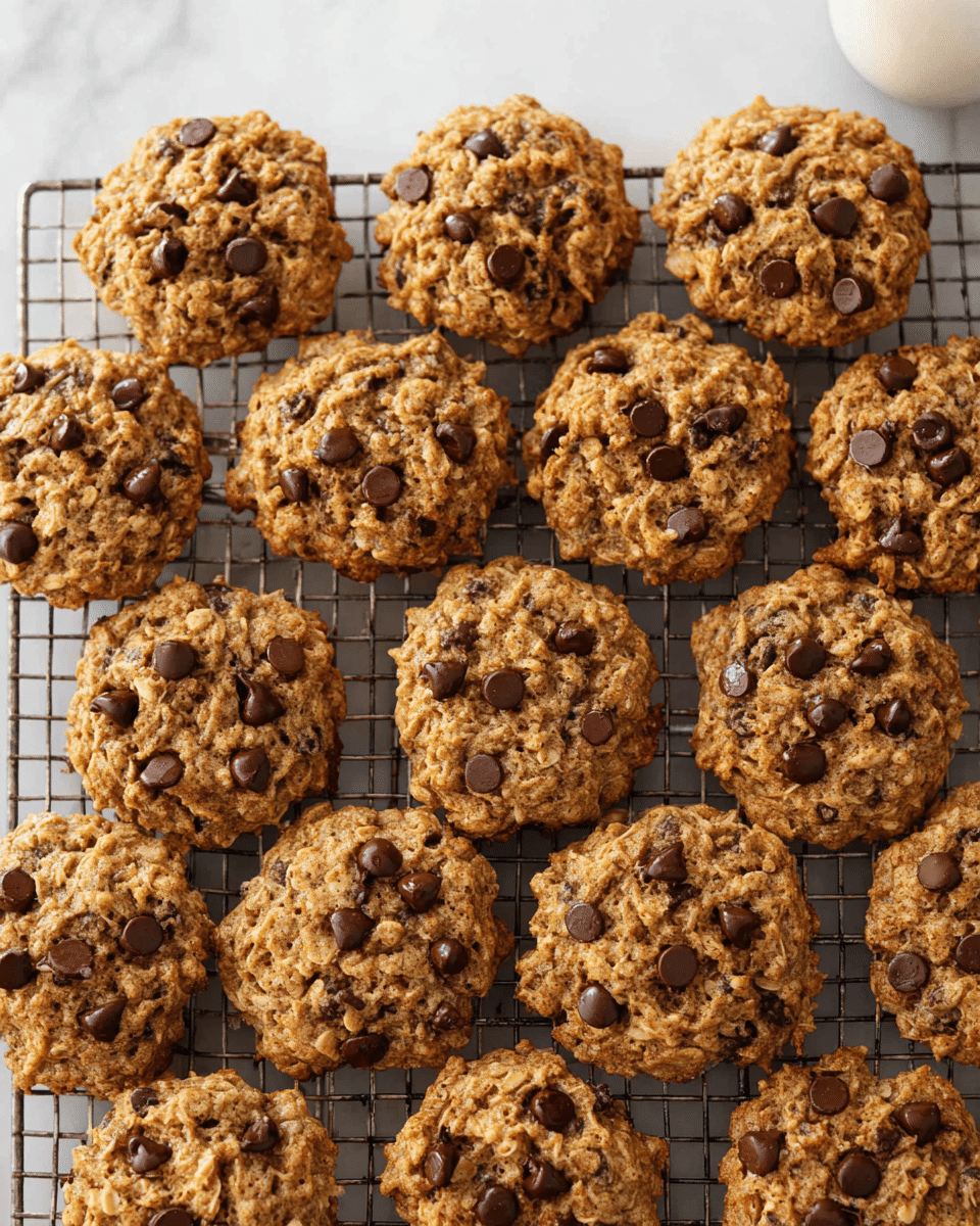 Flourless Oatmeal Chocolate Chip Cookies
