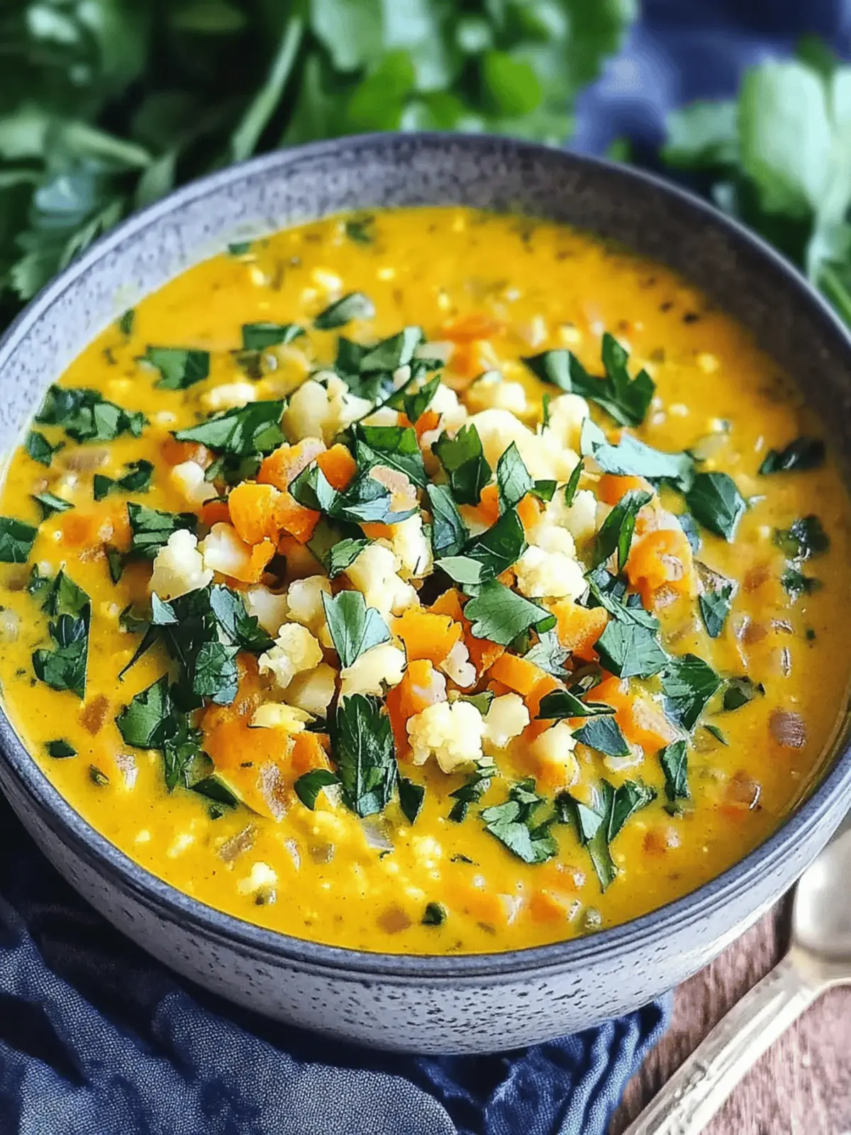 Curried Cauliflower Rice Soup: A Creamy Delight