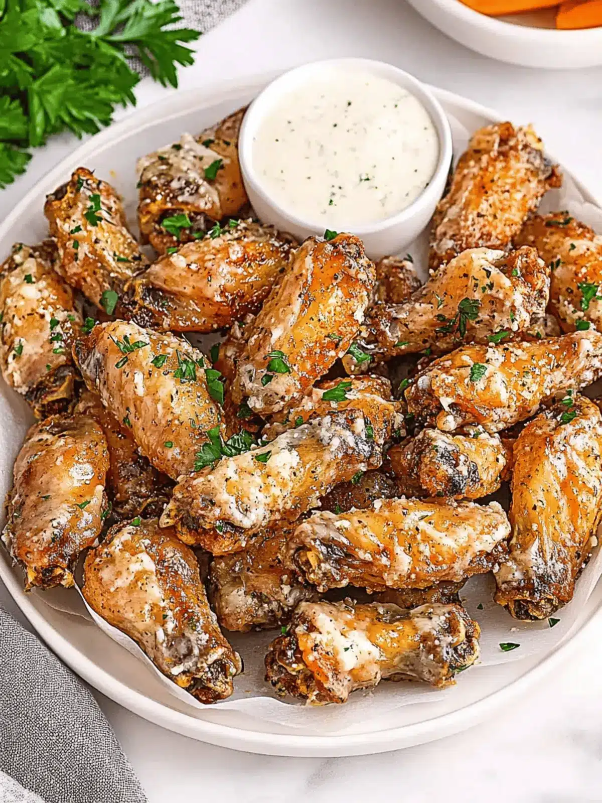 Slow Cooker Garlic Parmesan Wings
