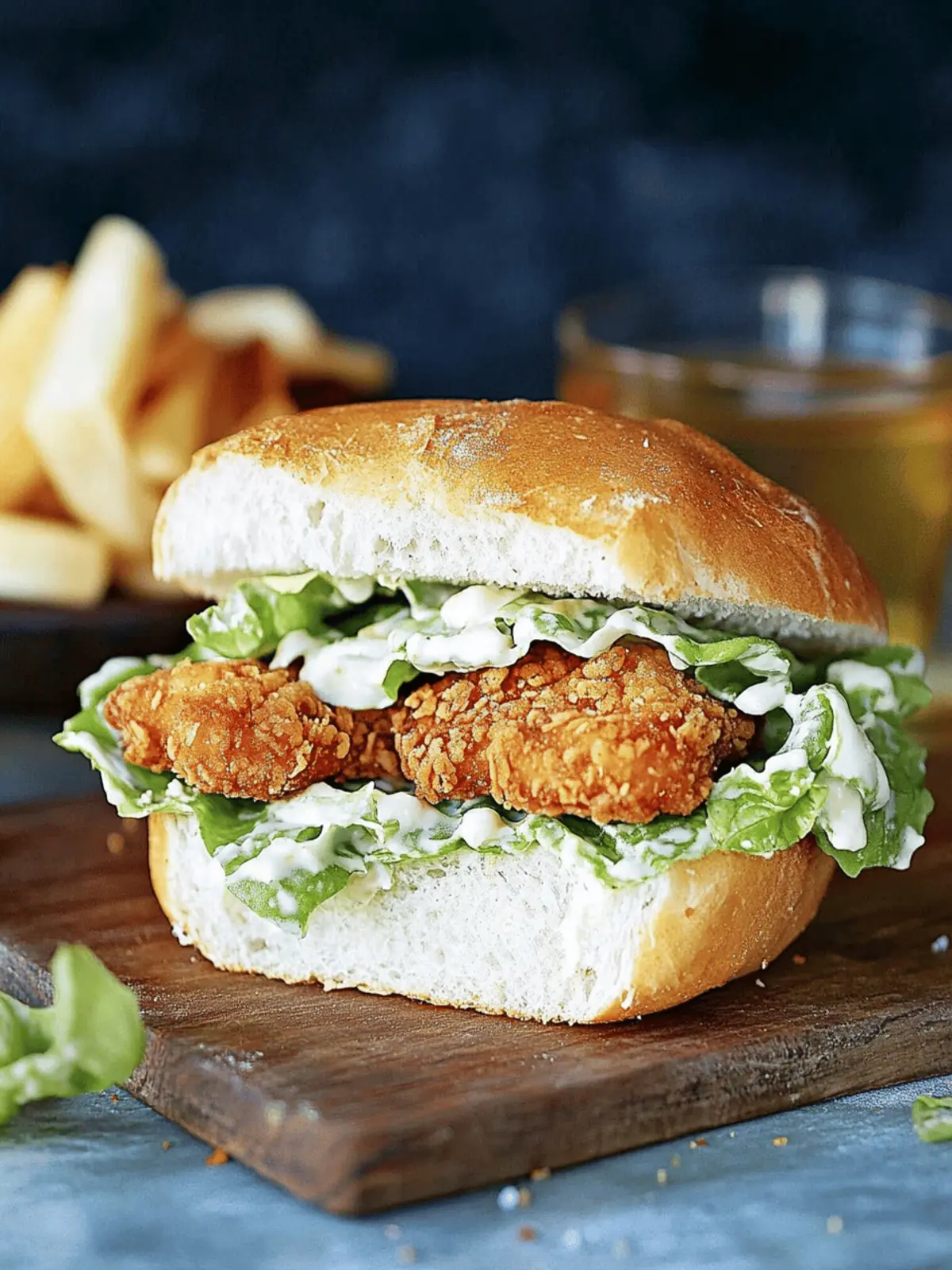Crispy Chicken Caesar Sandwich