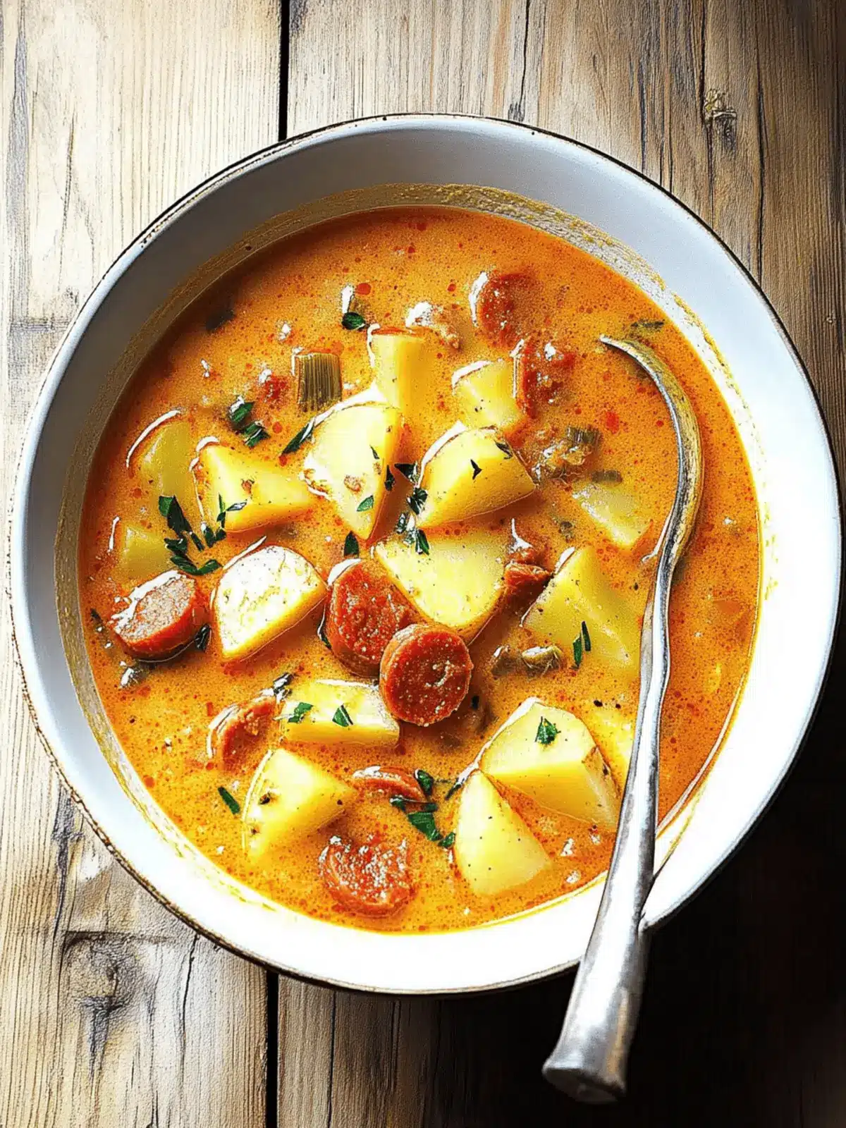 Spanish Potato Soup with Chorizo