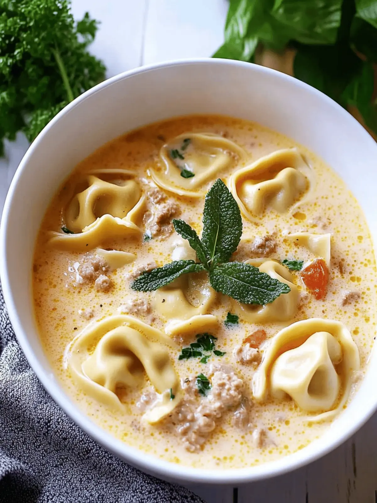 Creamy Tortellini Soup