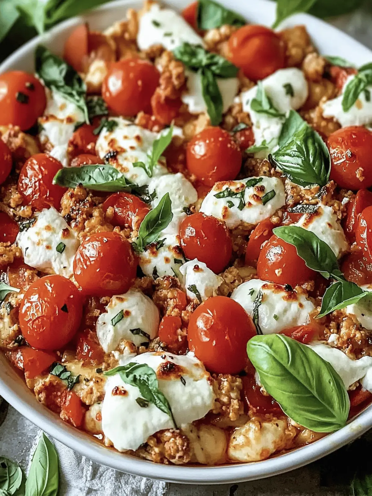 Ground Chicken Caprese