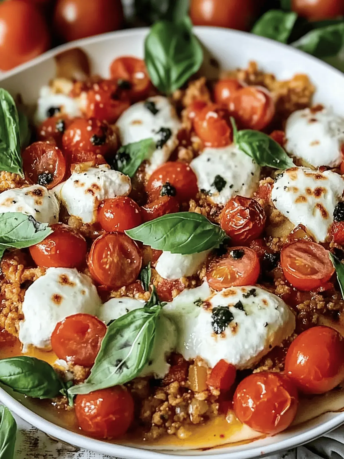 Ground Chicken Caprese