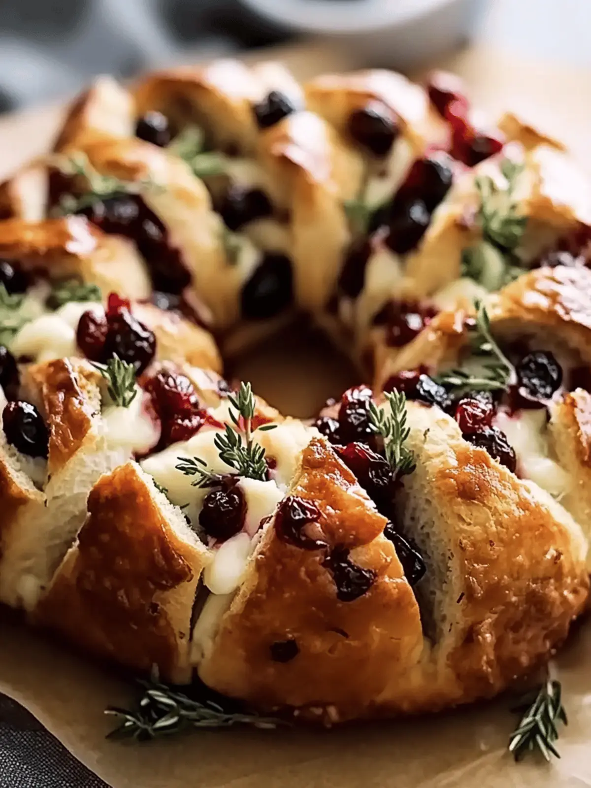 Brie Cranberry Pull-Apart Bread