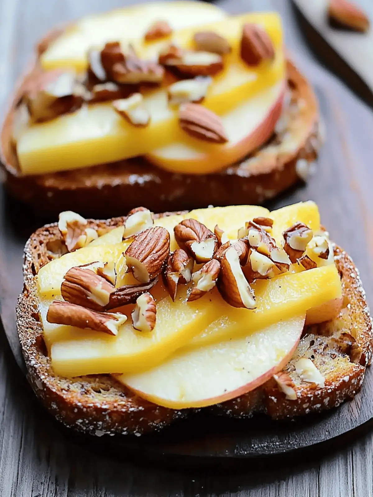 Apple, Cheddar, and Walnut Toast
