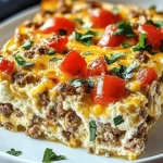 High-Protein Cottage Cheese & Turkey Sausage Breakfast Casserole