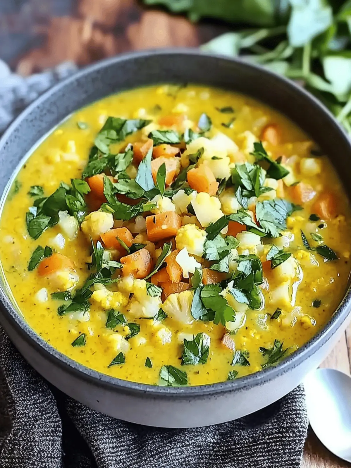 Curried Cauliflower Rice Soup: A Creamy Delight