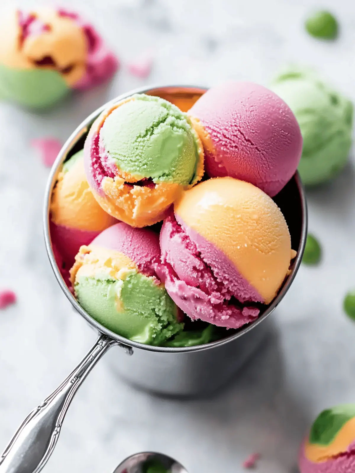 Homemade Rainbow Sherbet: A Colorful Summer Delight