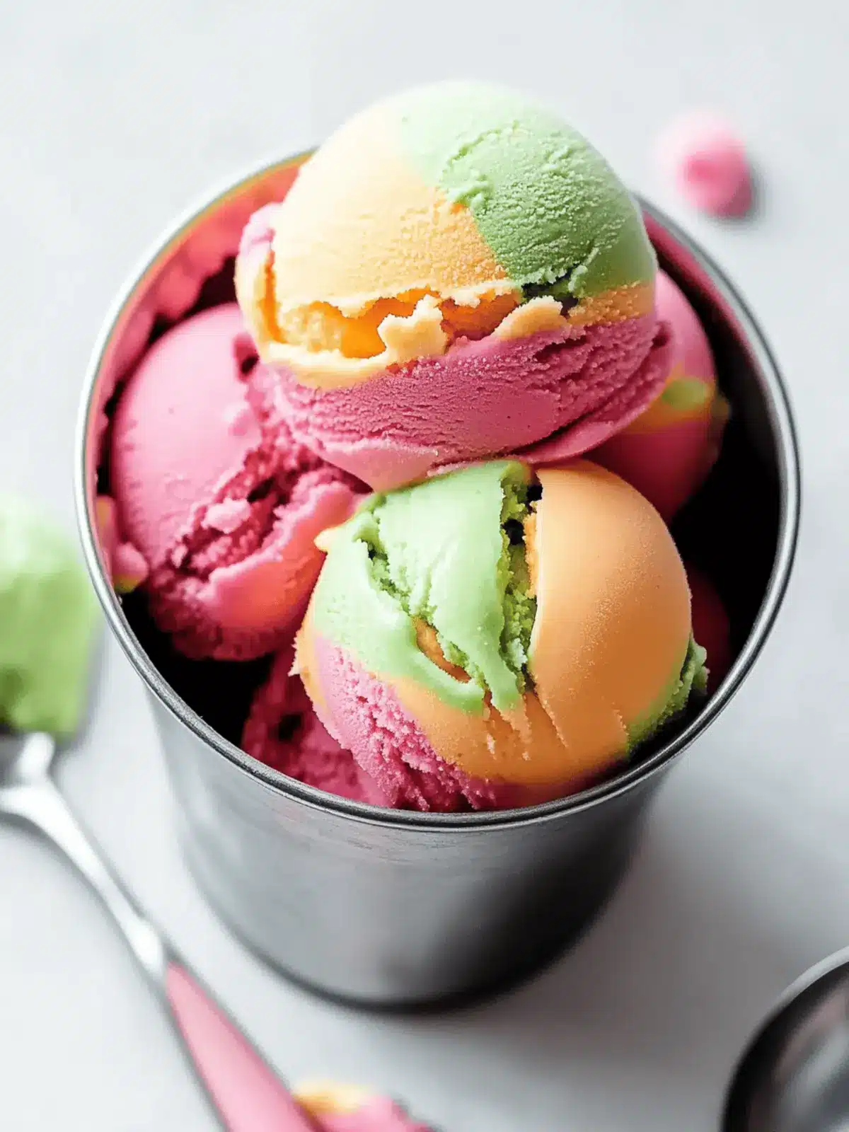 Homemade Rainbow Sherbet: A Colorful Summer Delight