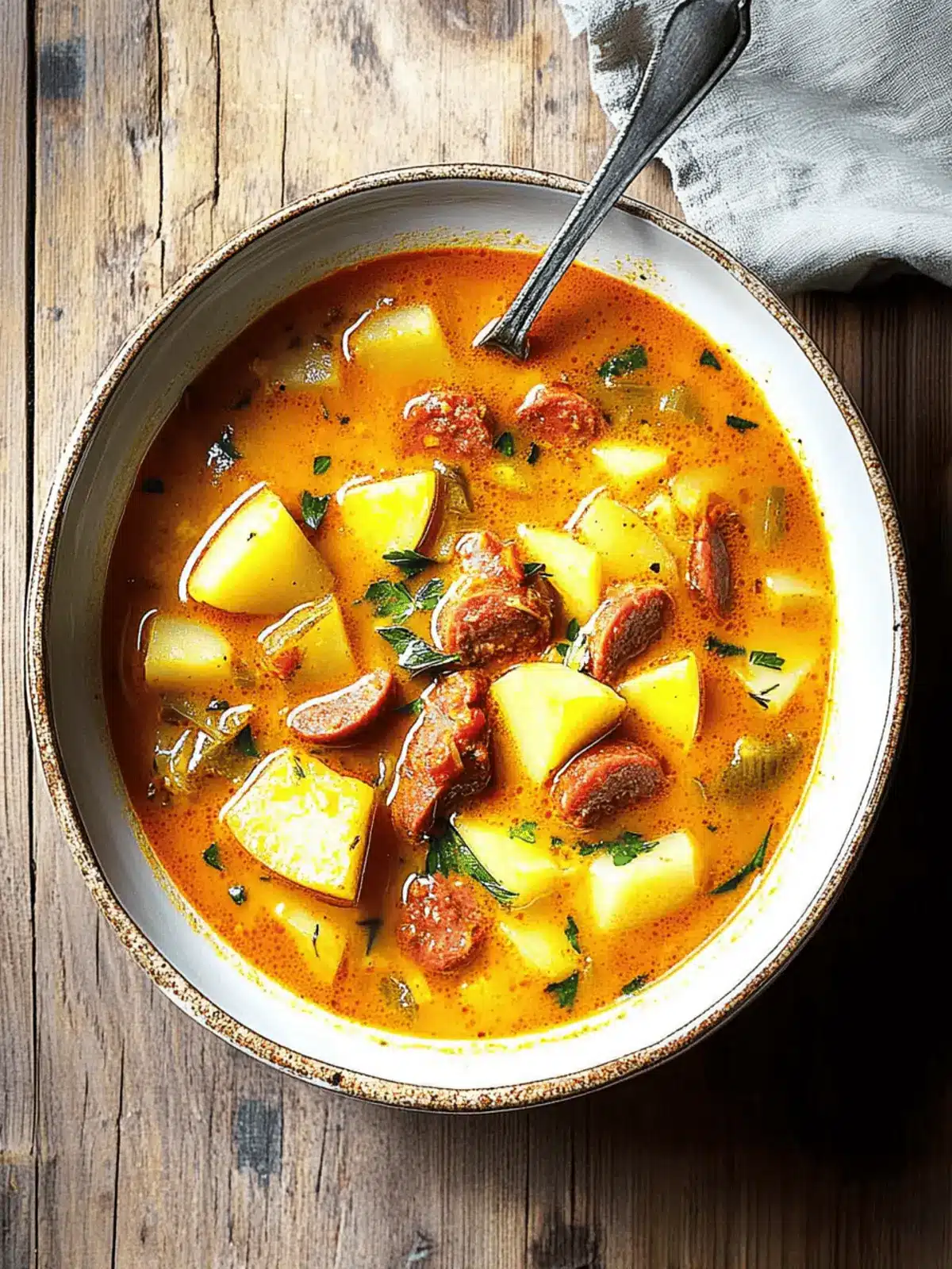 Spanish Potato Soup with Chorizo