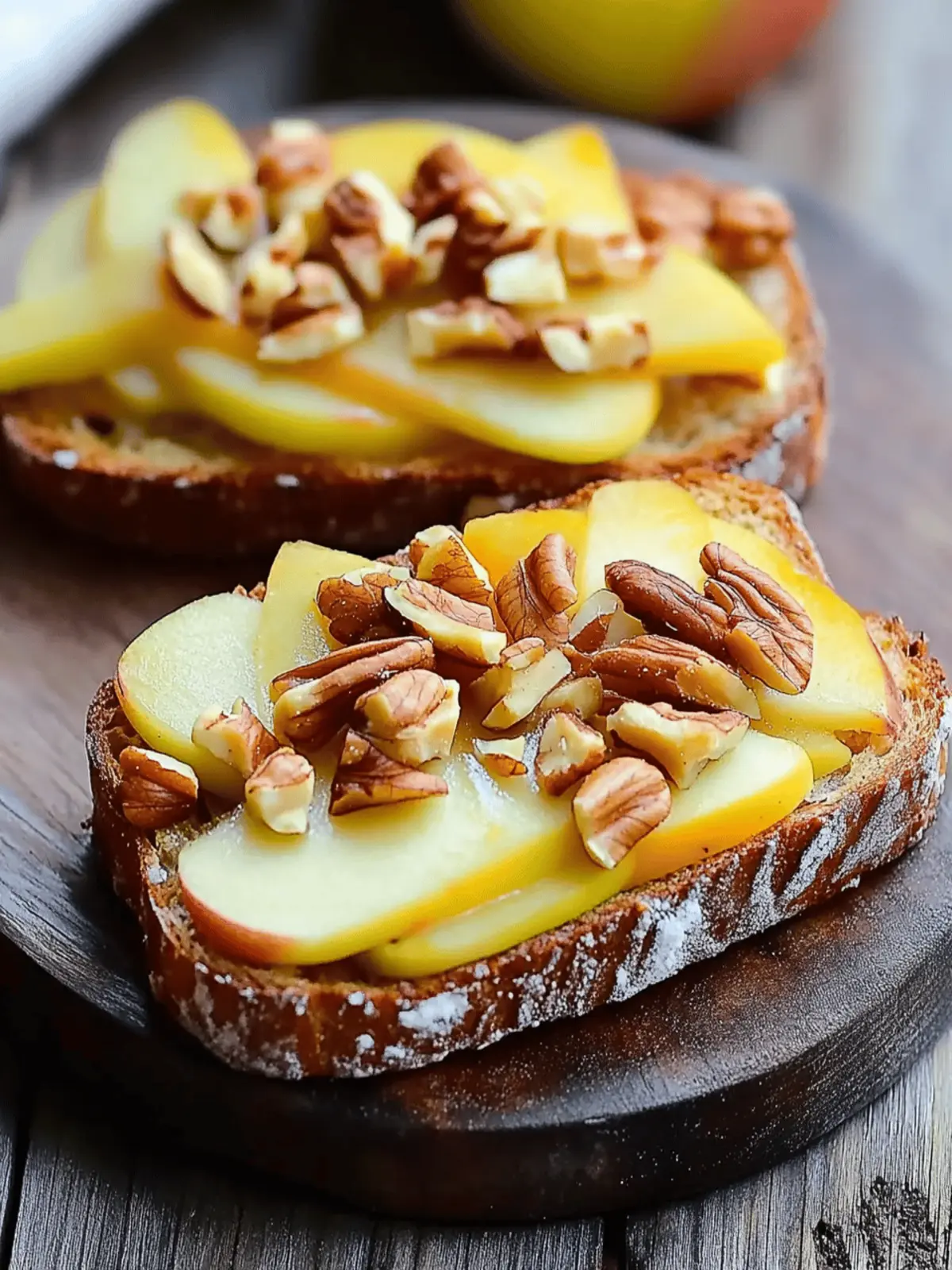 Apple, Cheddar, and Walnut Toast