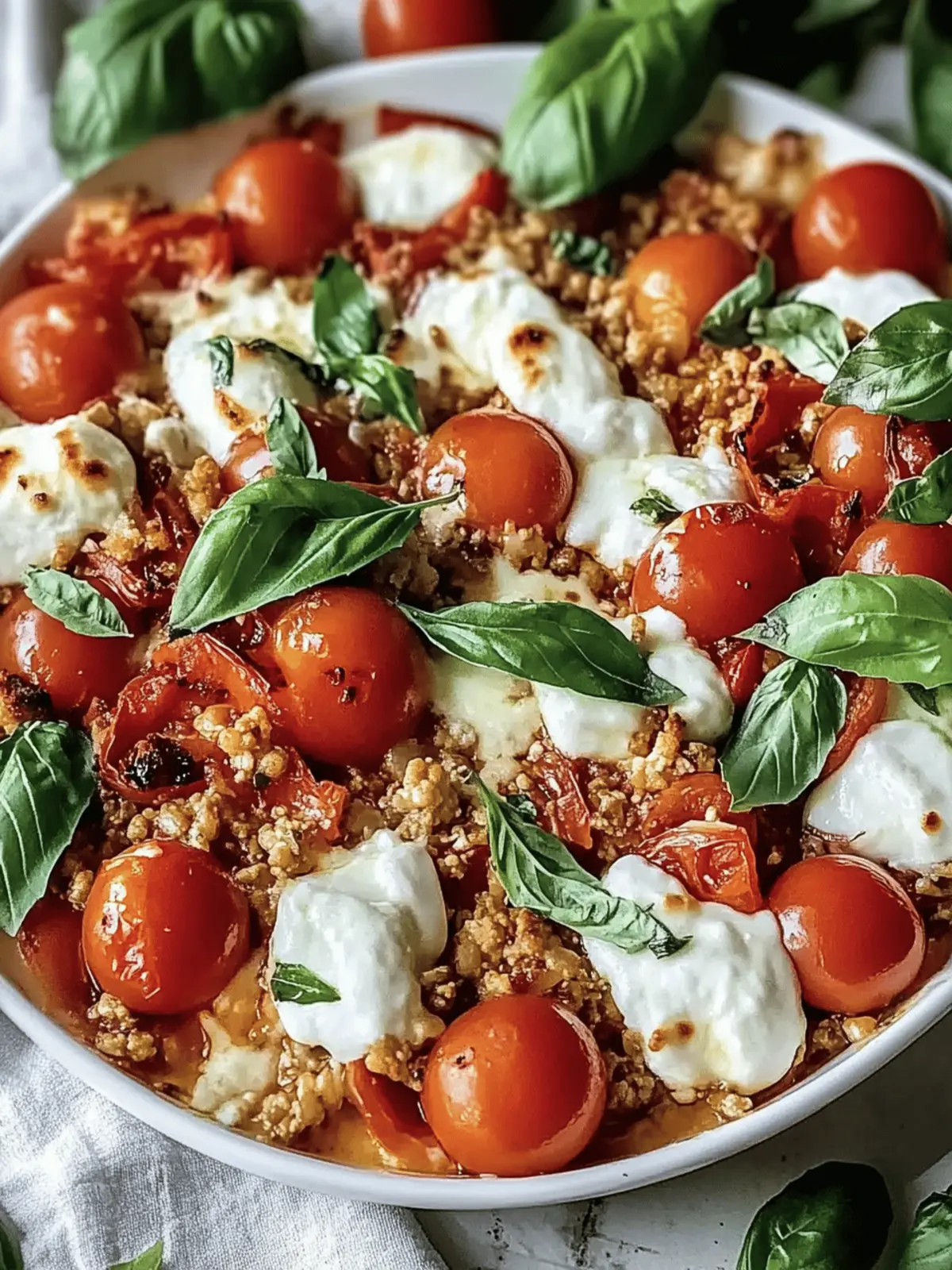 Ground Chicken Caprese