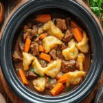 Crock Pot Beef Dumplings