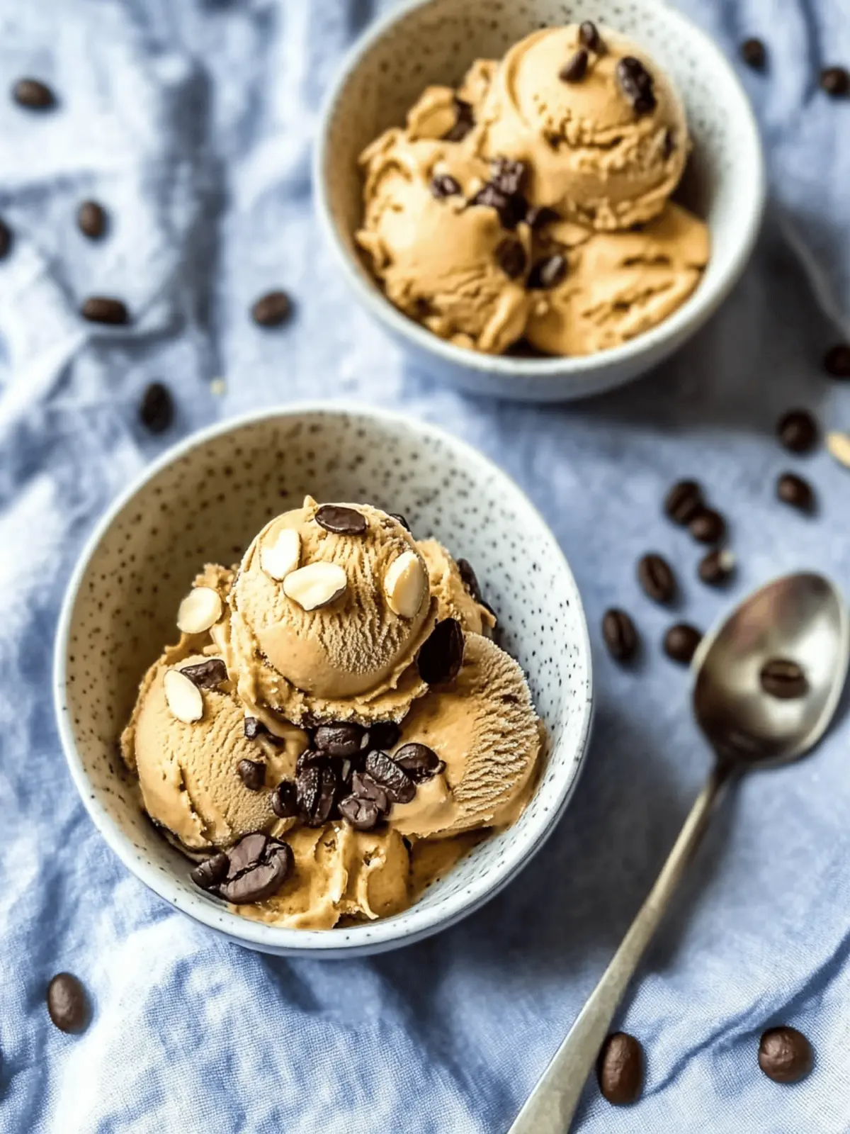 Mocha Almond Protein Ice Cream (Using a Ninja Creami)