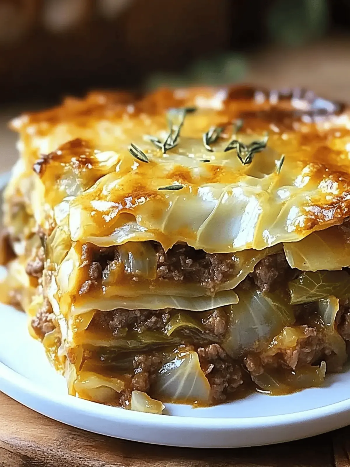 Cheesy Cabbage Beef Casserole