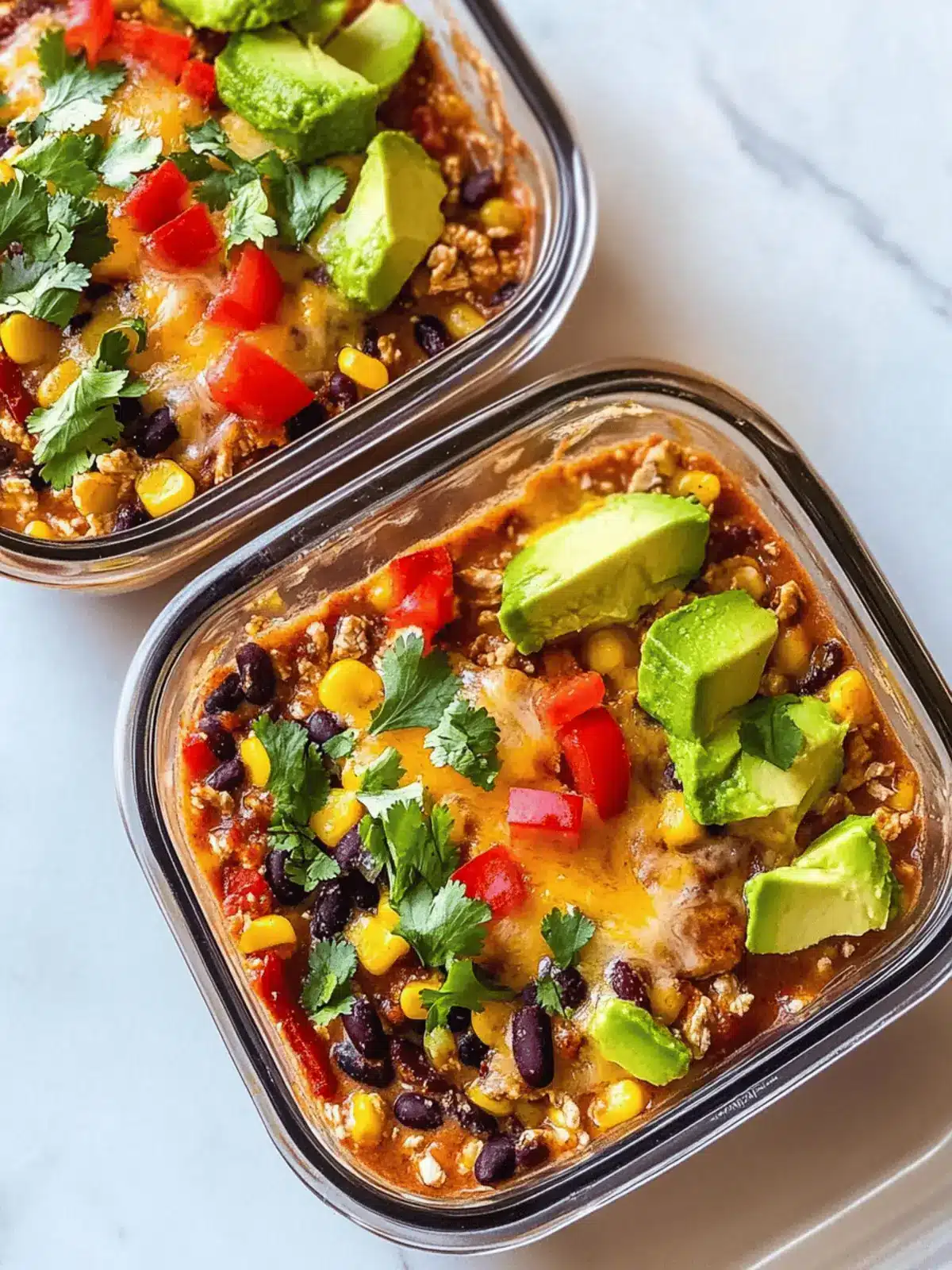 High-Protein Chicken Cottage Cheese Enchilada Bowls