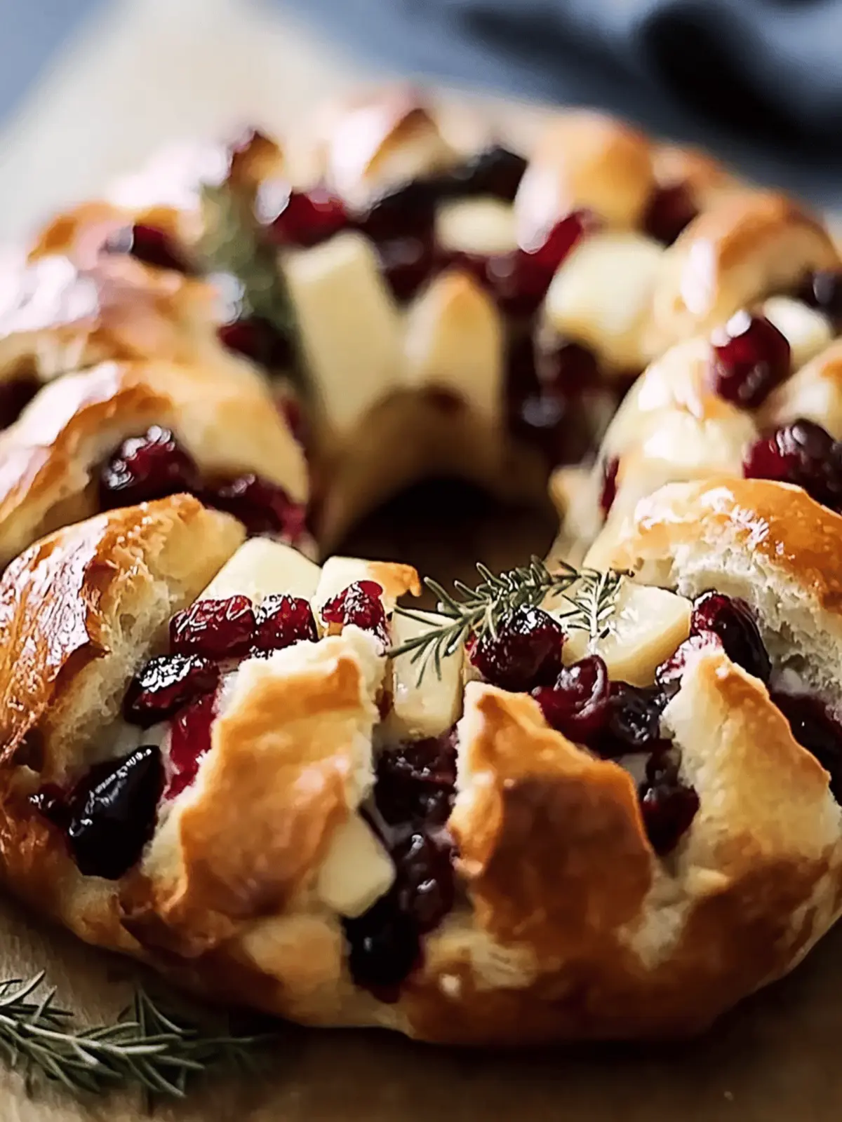 Brie Cranberry Pull-Apart Bread