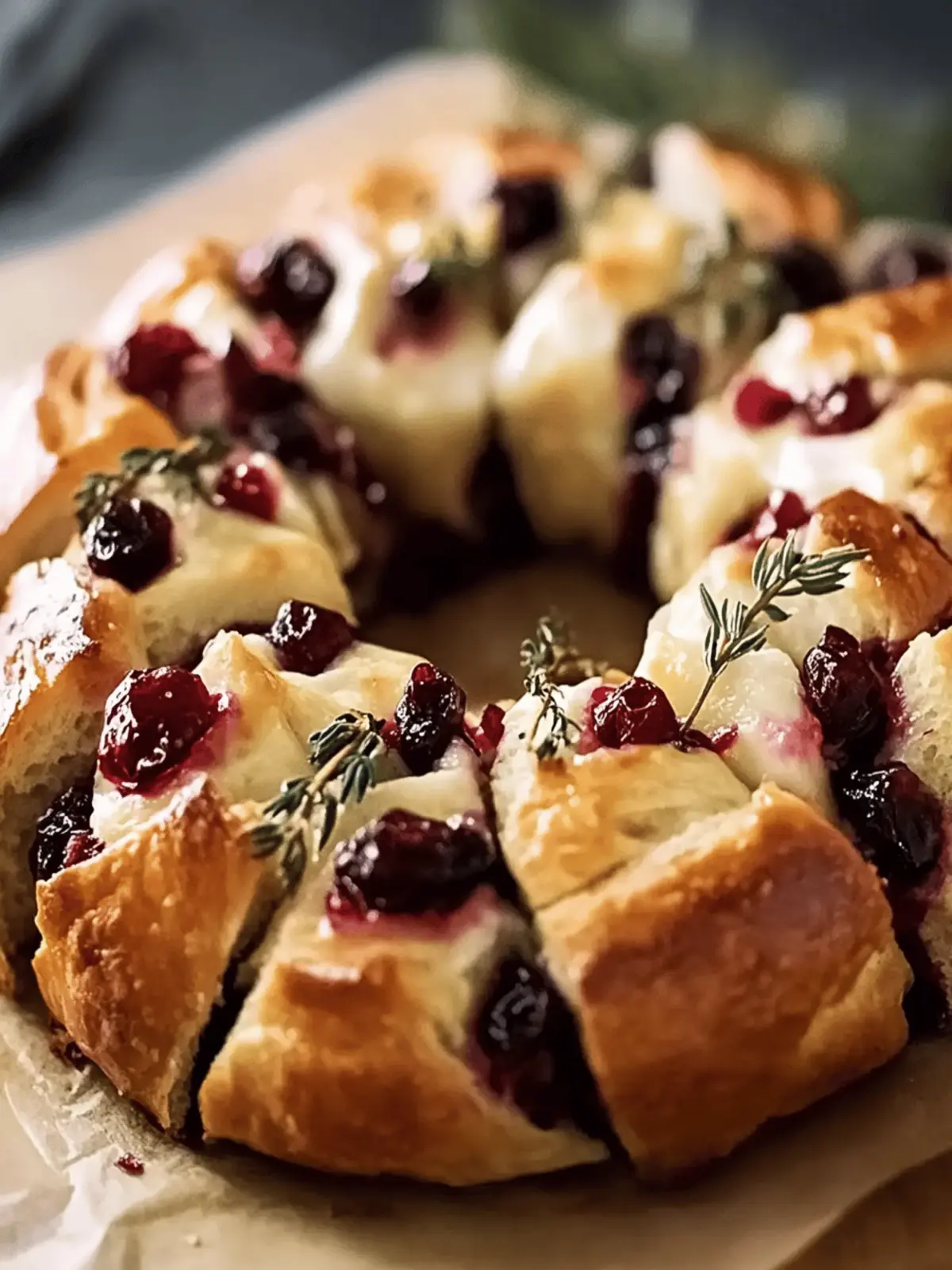 Brie Cranberry Pull-Apart Bread