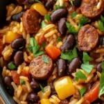 Hearty Black Beans and Rice with Sausage