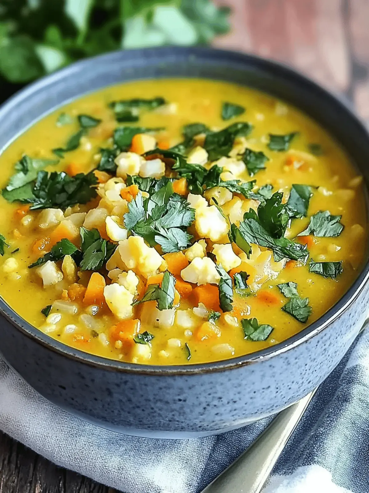 Curried Cauliflower Rice Soup: A Creamy Delight