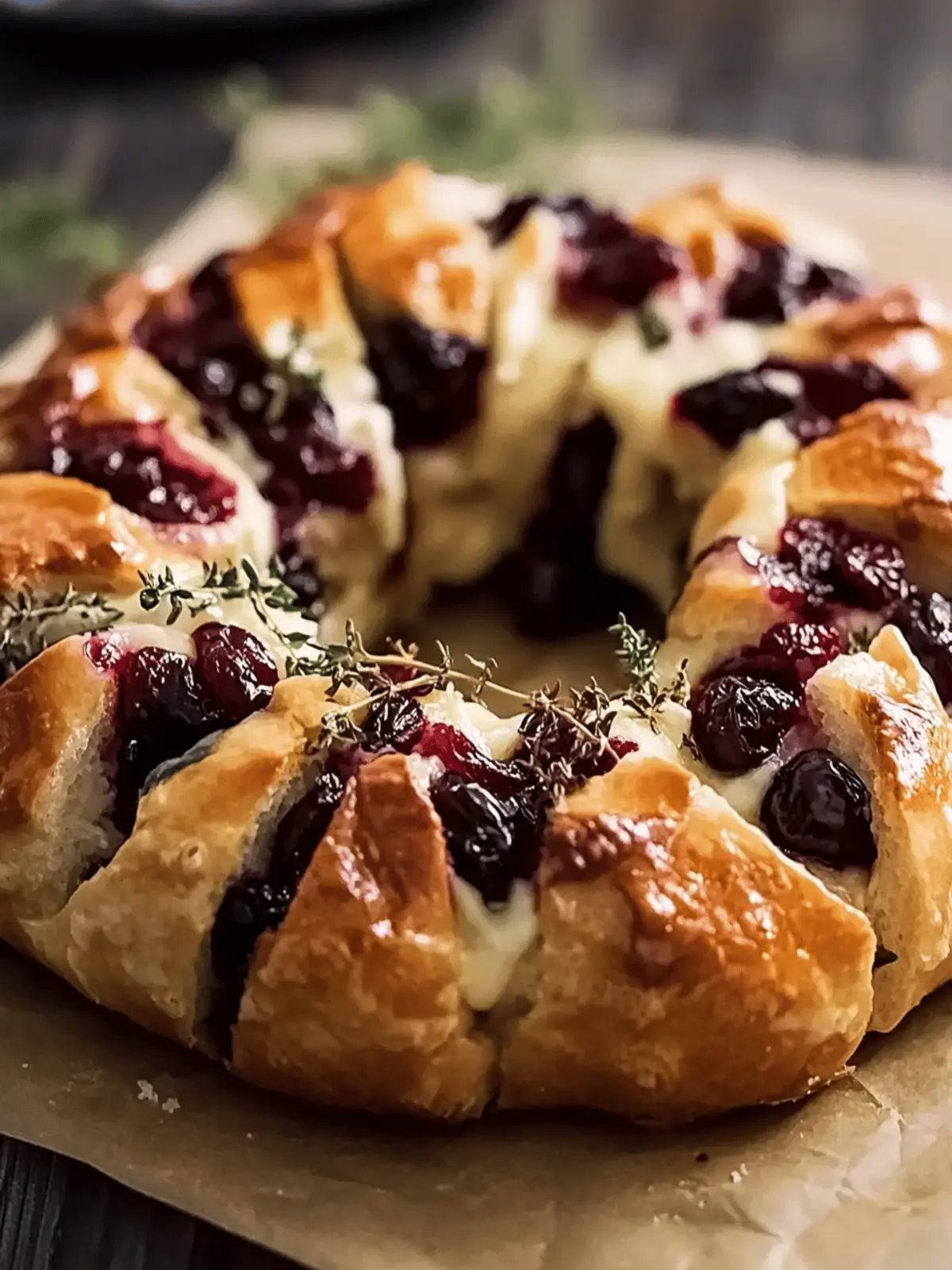 Brie Cranberry Pull-Apart Bread