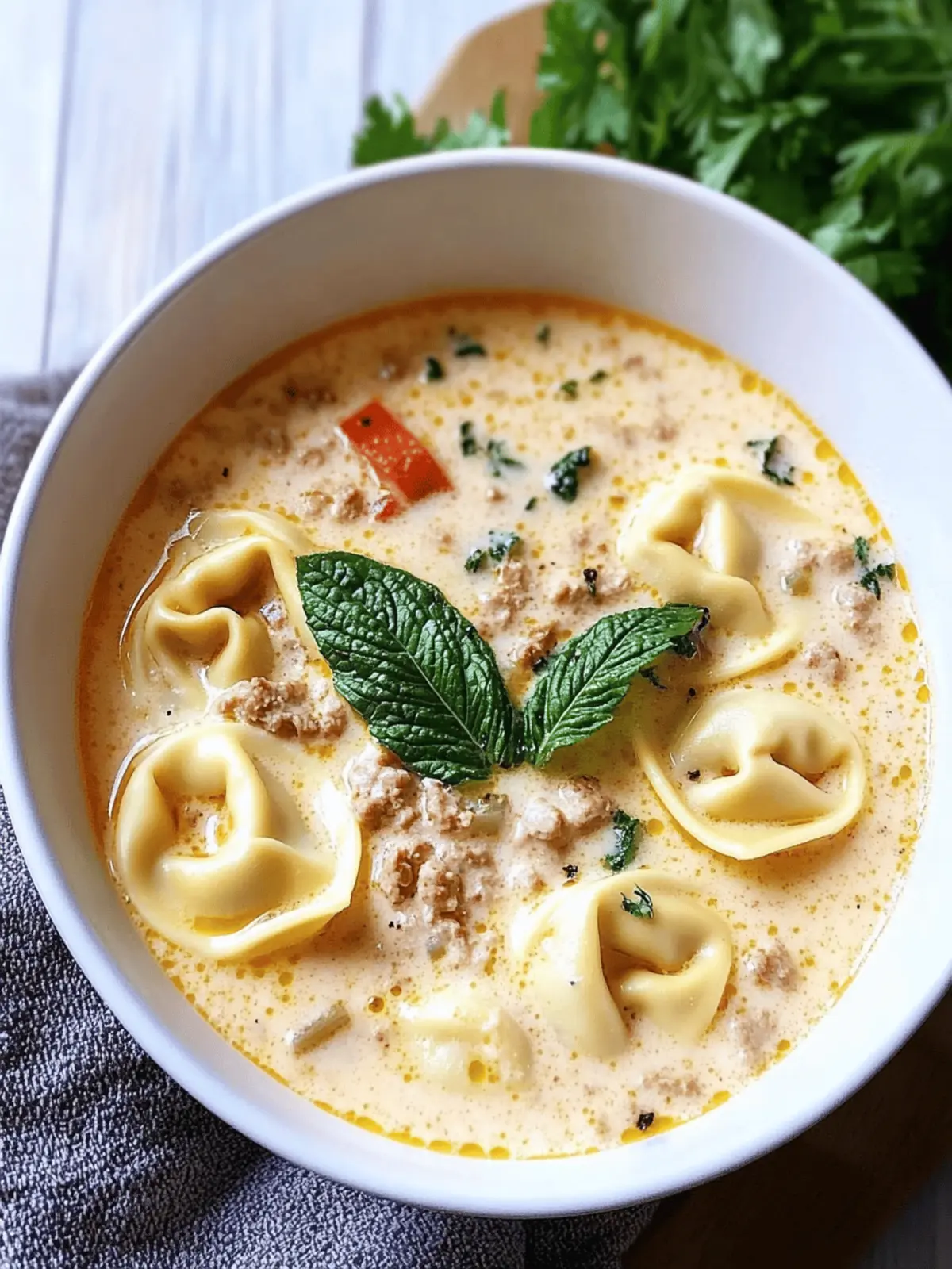 Creamy Tortellini Soup