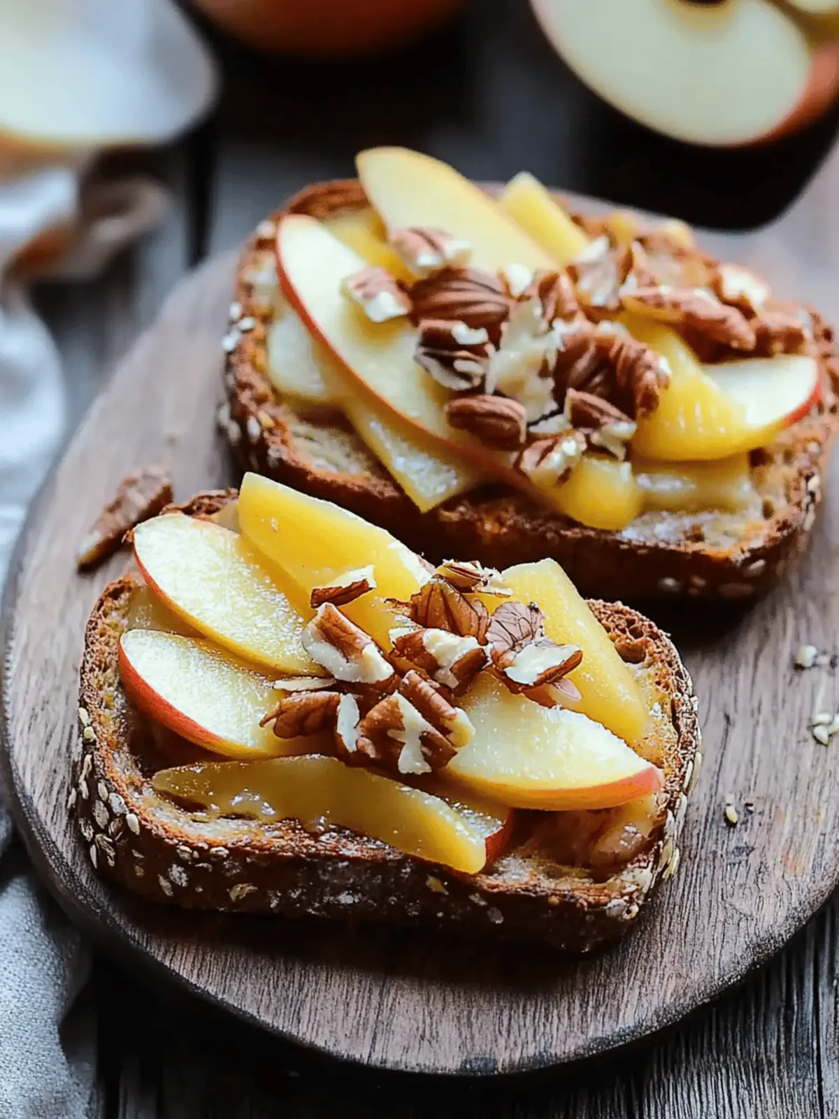 Apple, Cheddar, and Walnut Toast