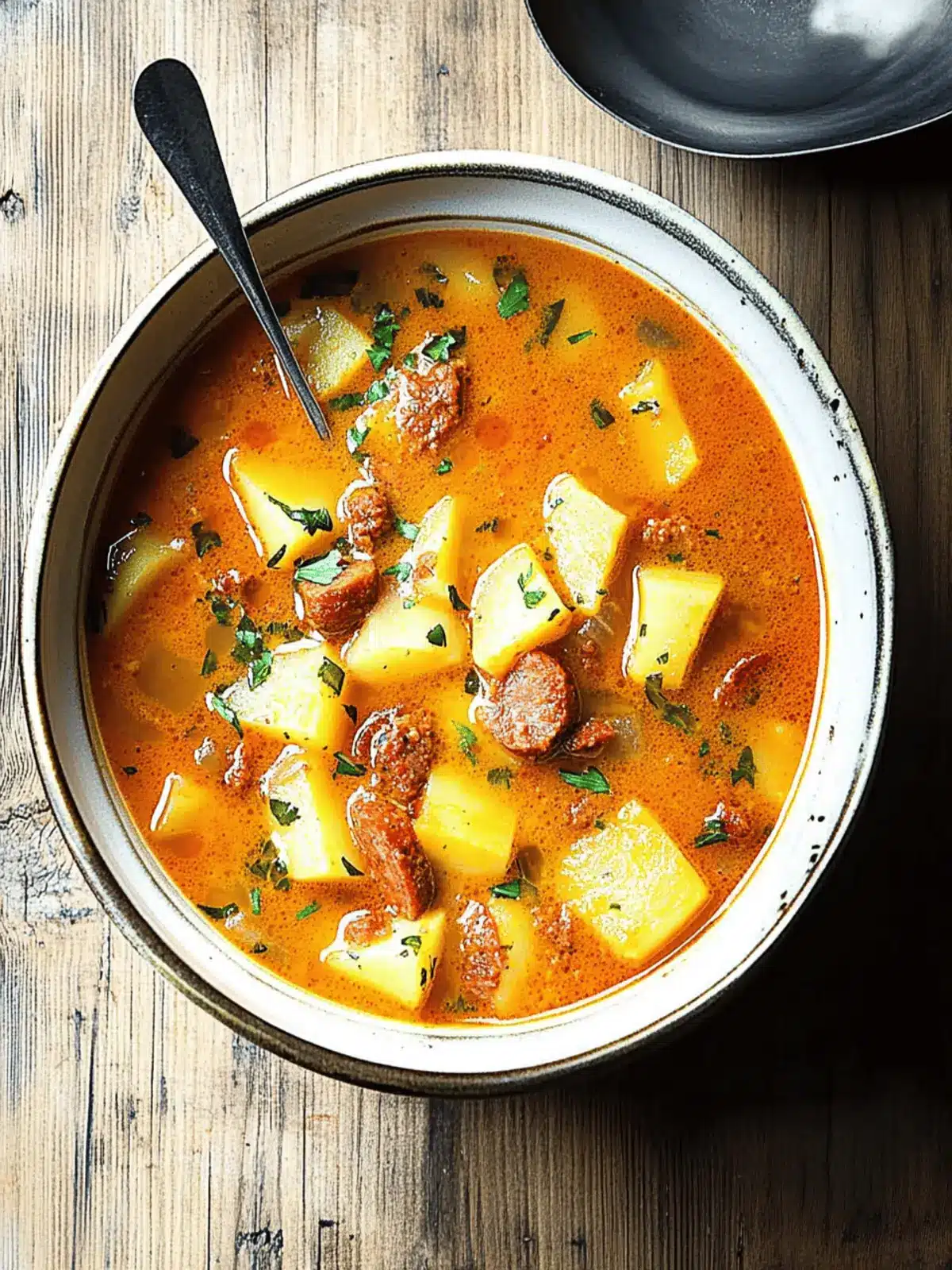 Spanish Potato Soup with Chorizo