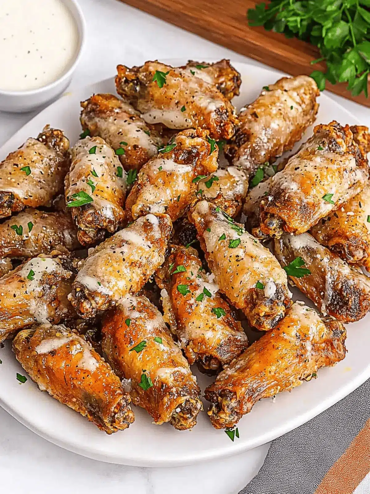 Slow Cooker Garlic Parmesan Wings