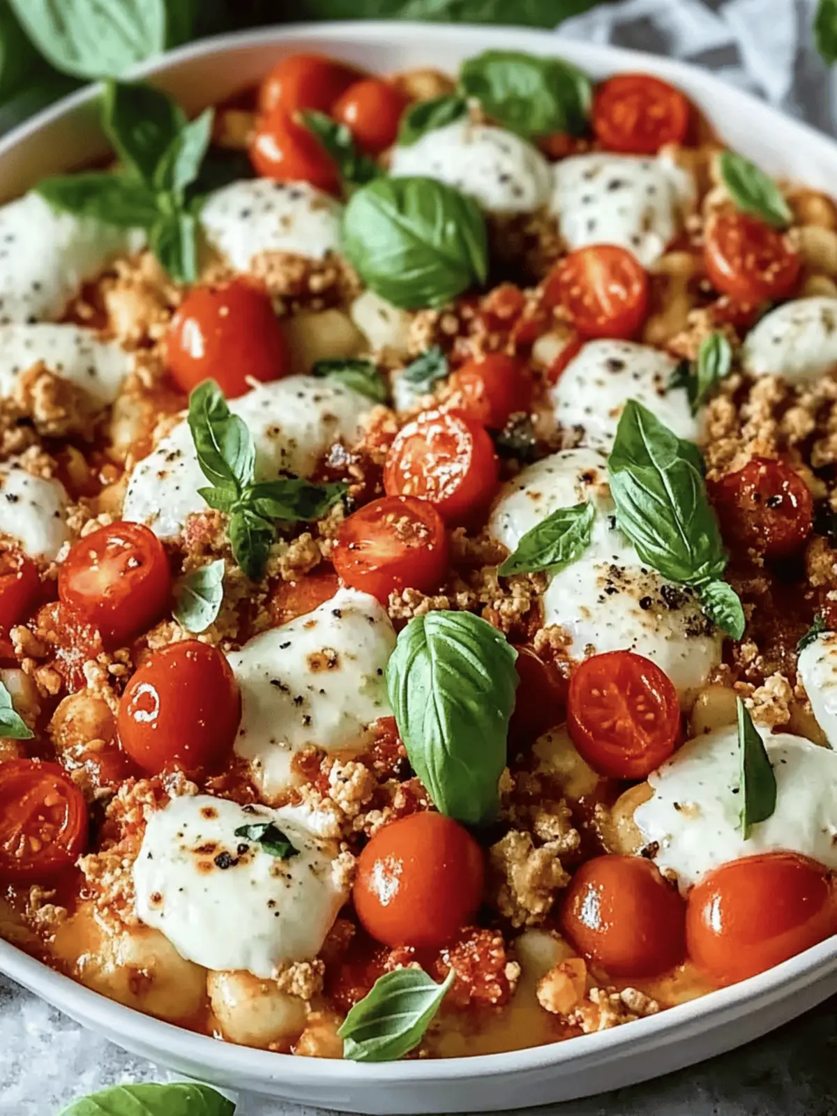 Ground Chicken Caprese