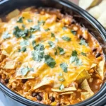 Crockpot Chicken Enchilada Casserole