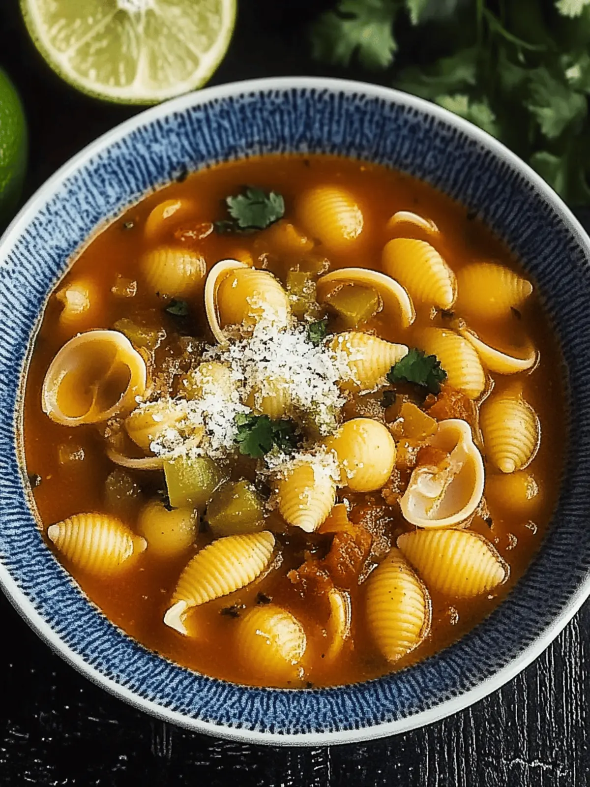 Mexican Shell Pasta Soup Sopa de Conchas