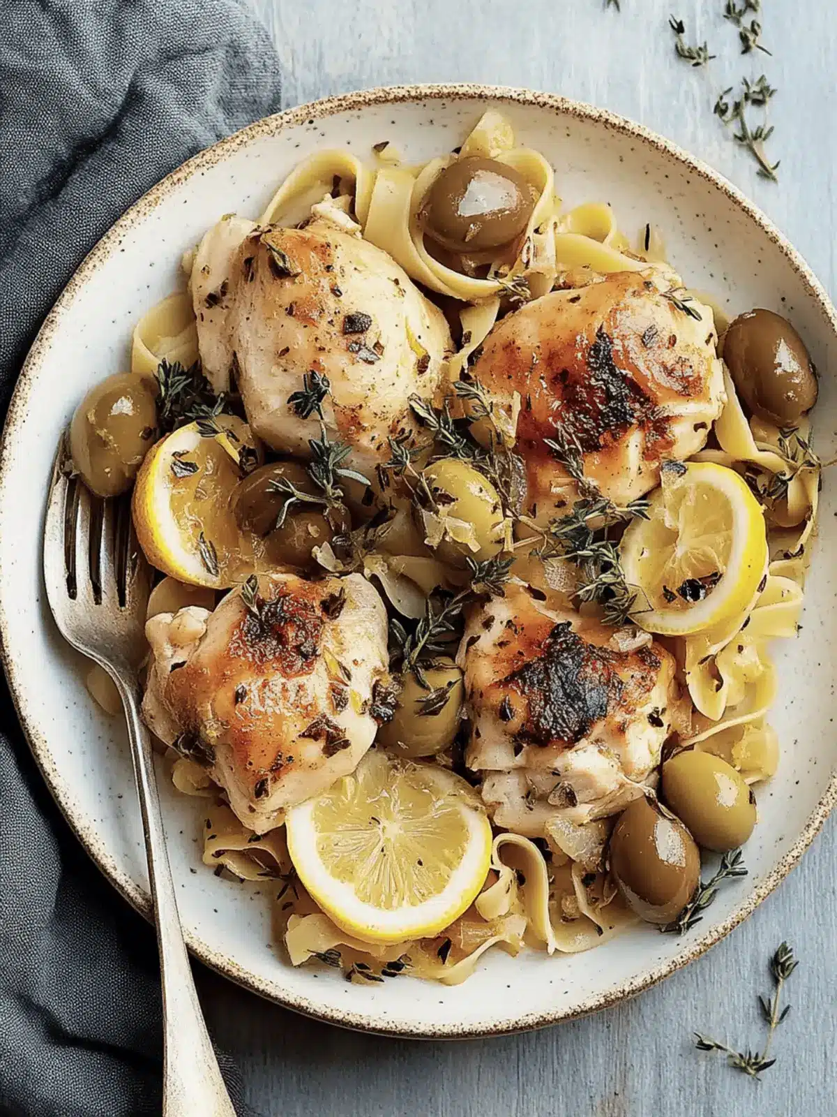 Instant Pot Lemon Chicken with Garlic and Olives Bliss