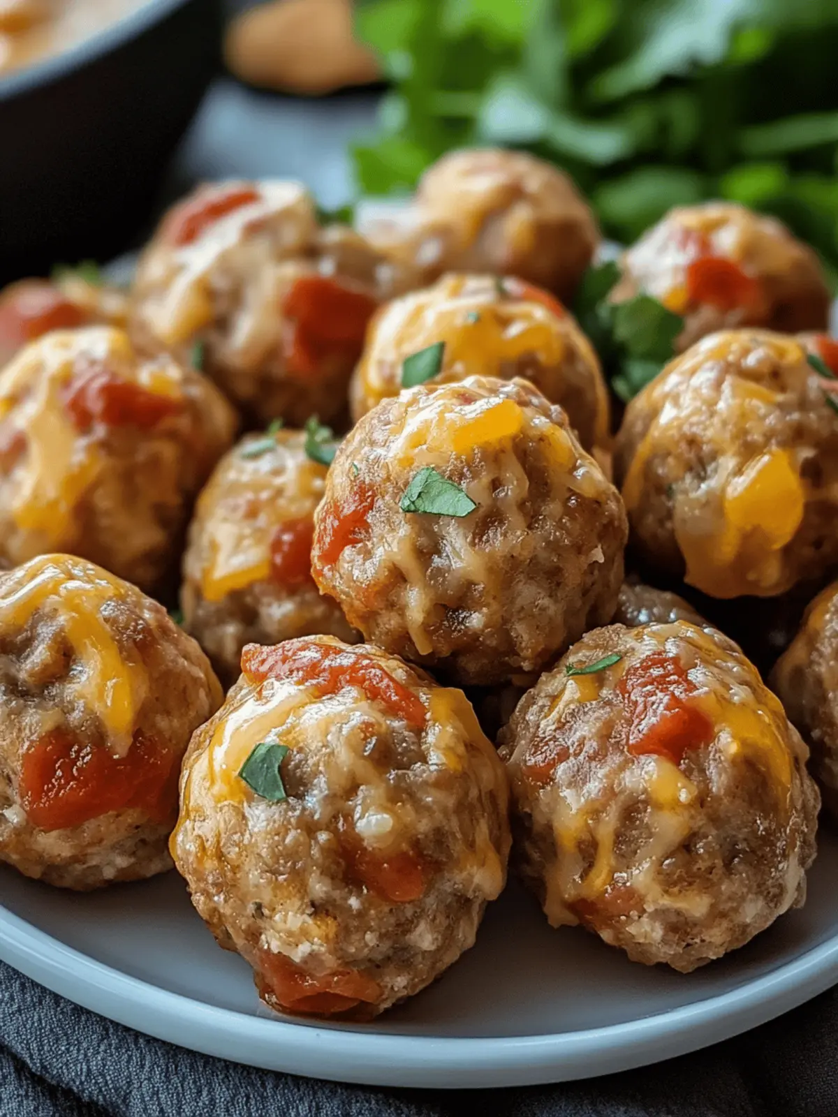 Rotel Cream Cheese Sausage Balls