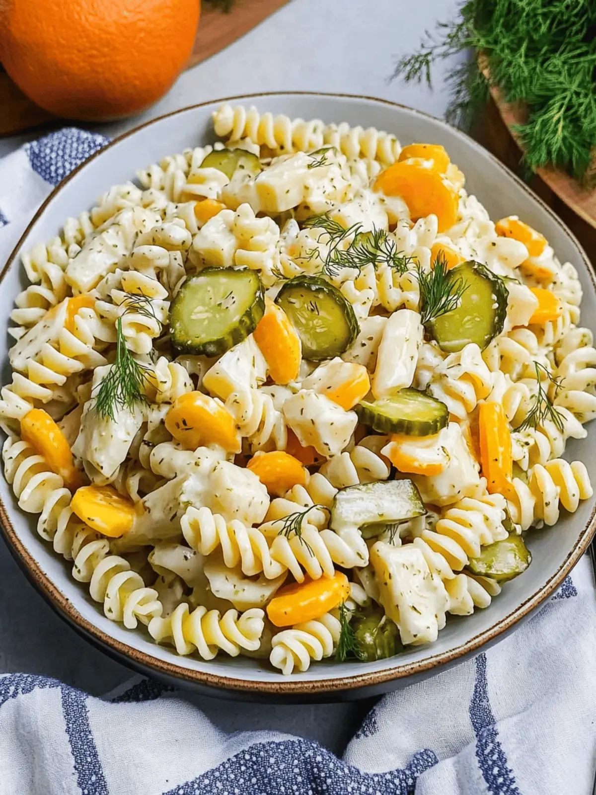 Dill Pickle Pasta Salad