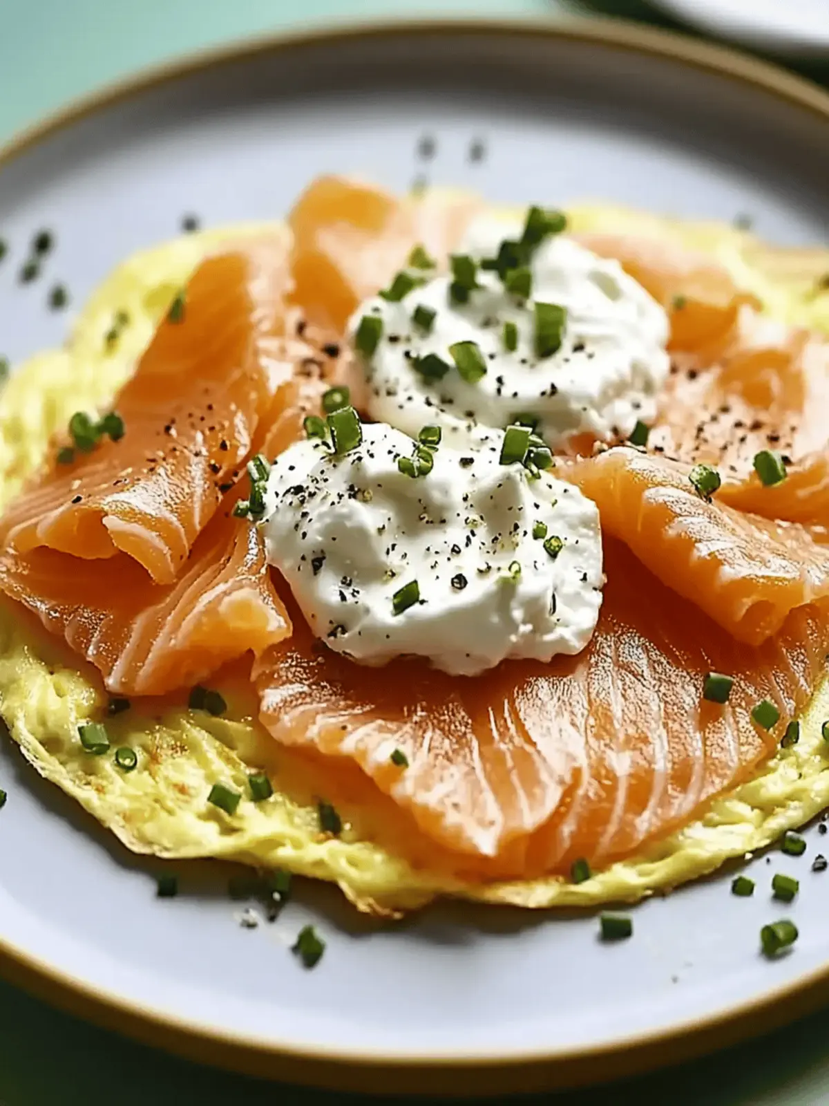 Savory Omelet with Salmon & Cream Cheese