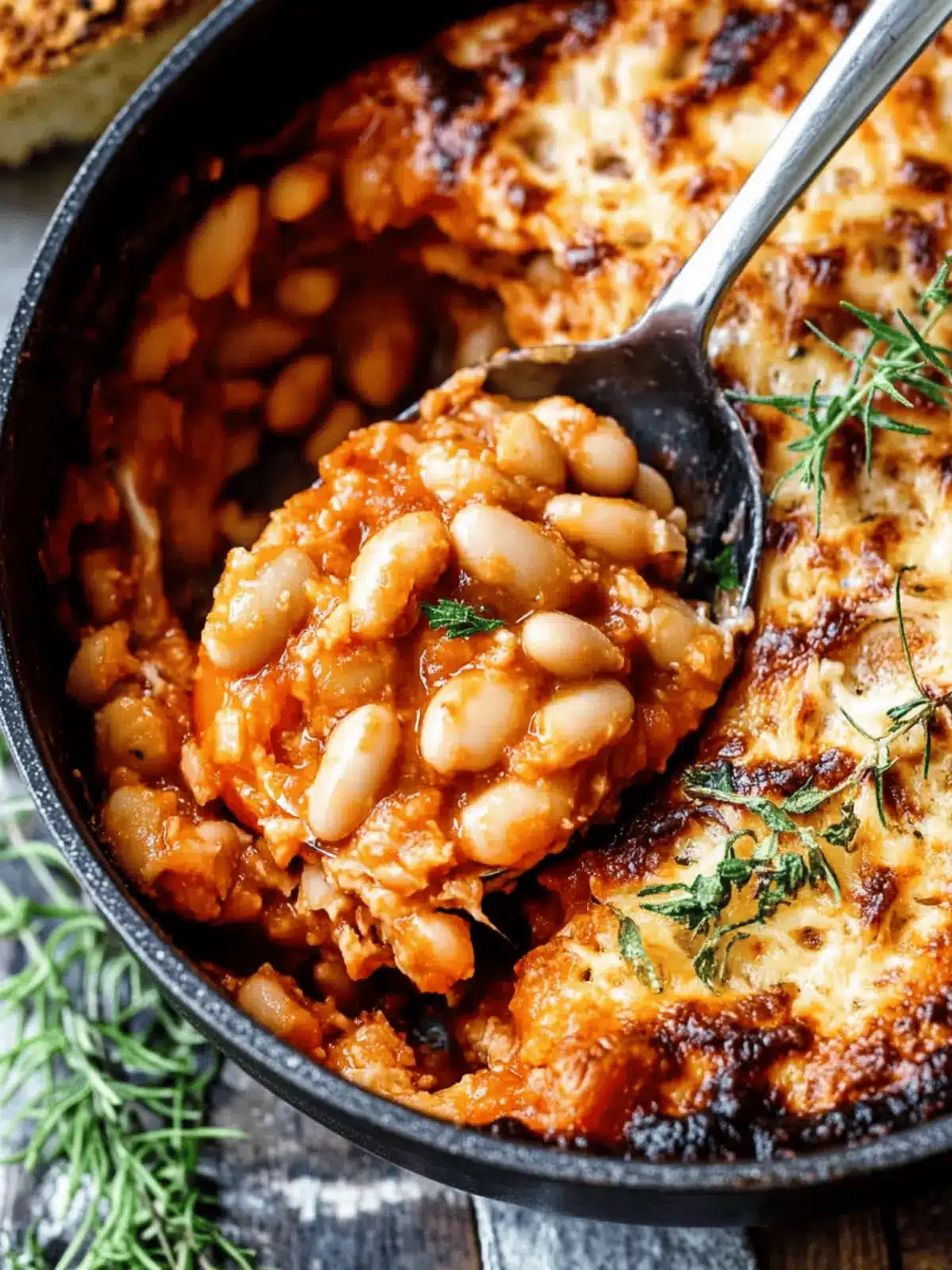 Cheesy White Bean Tomato Bake