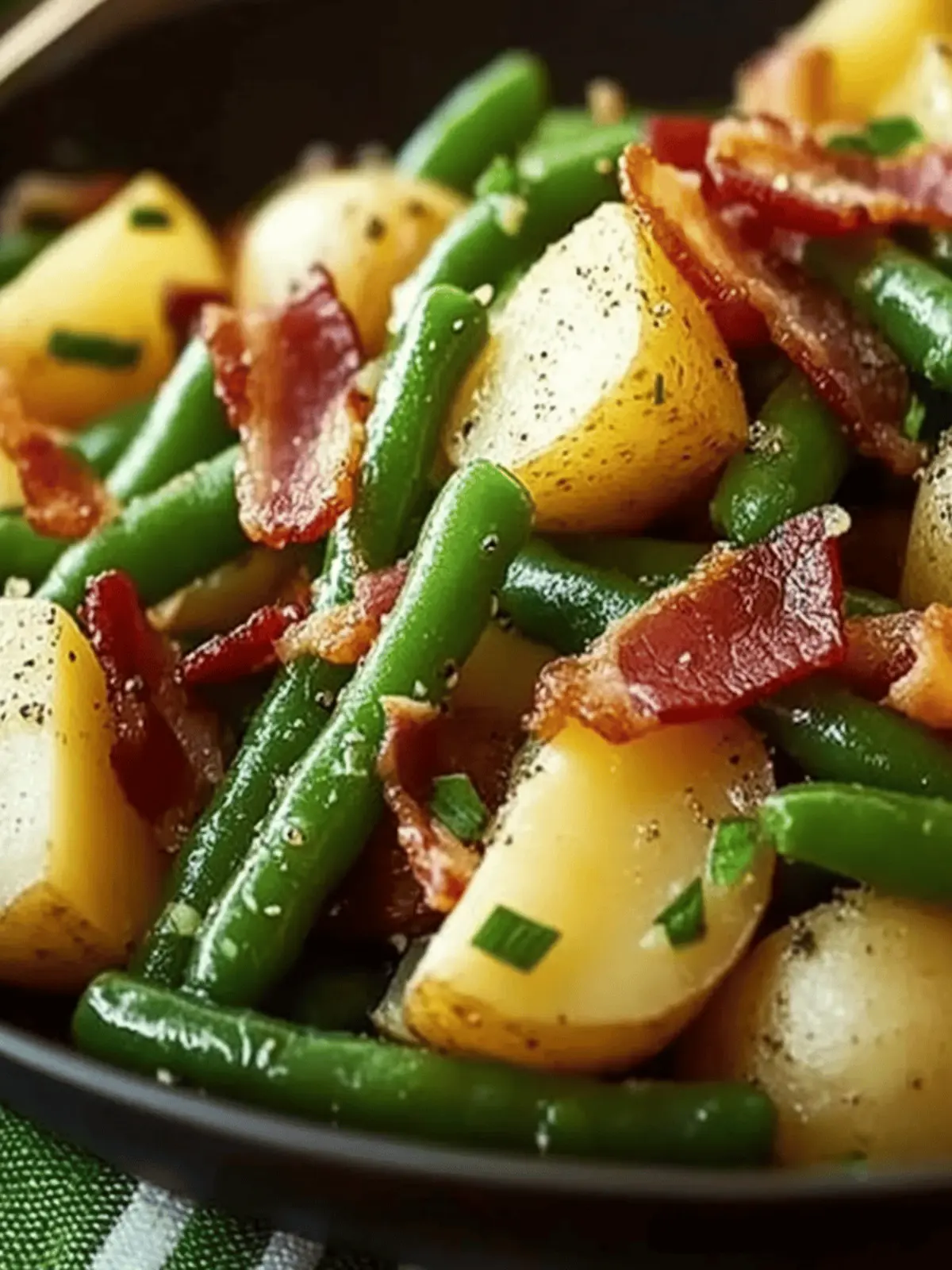 Country Ranch Green Beans and Potatoes with Bacon